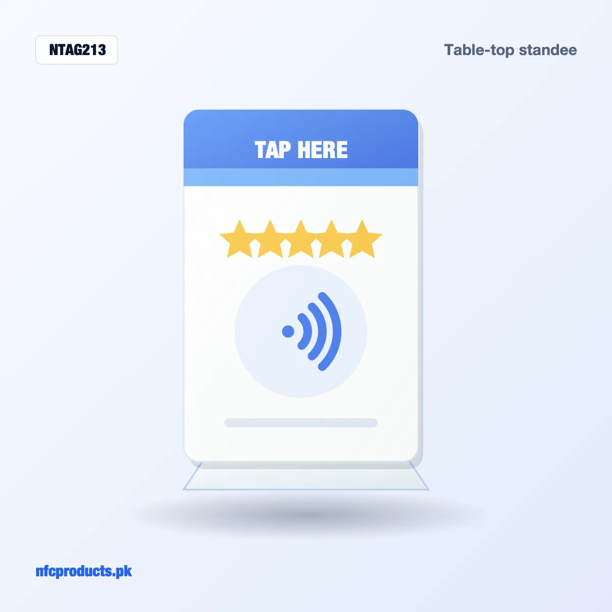 Blank NFC Standee NTAG213 – Google Review Stand (Wholesale)