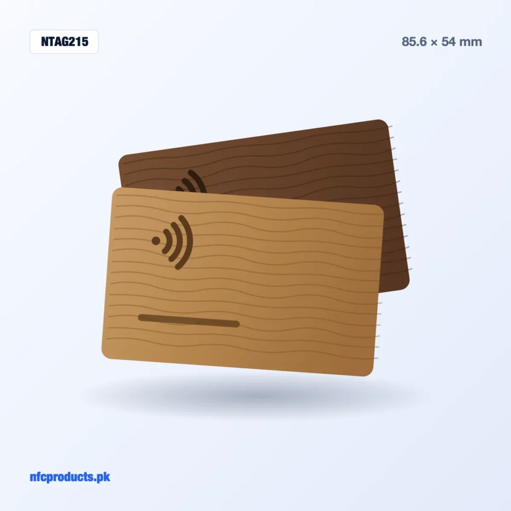 Blank Wooden NFC Card NTAG215 – Engravable Wood Card