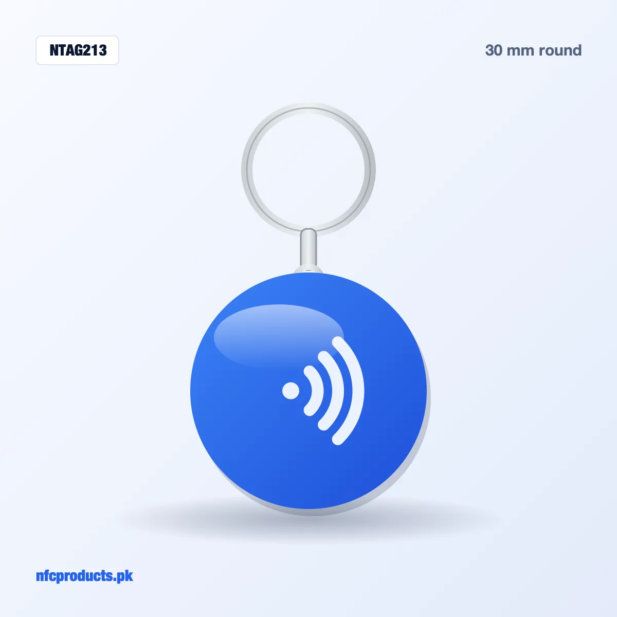 Custom NFC Keychain NTAG213 30mm – NFC Keyring Tag