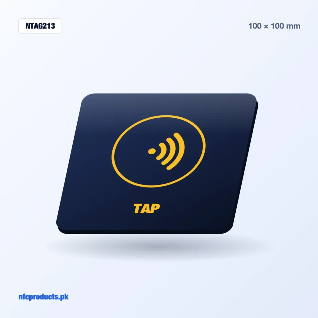NFC Desk Plate NTAG213 100×100mm – Smart Tag (Wholesale)
