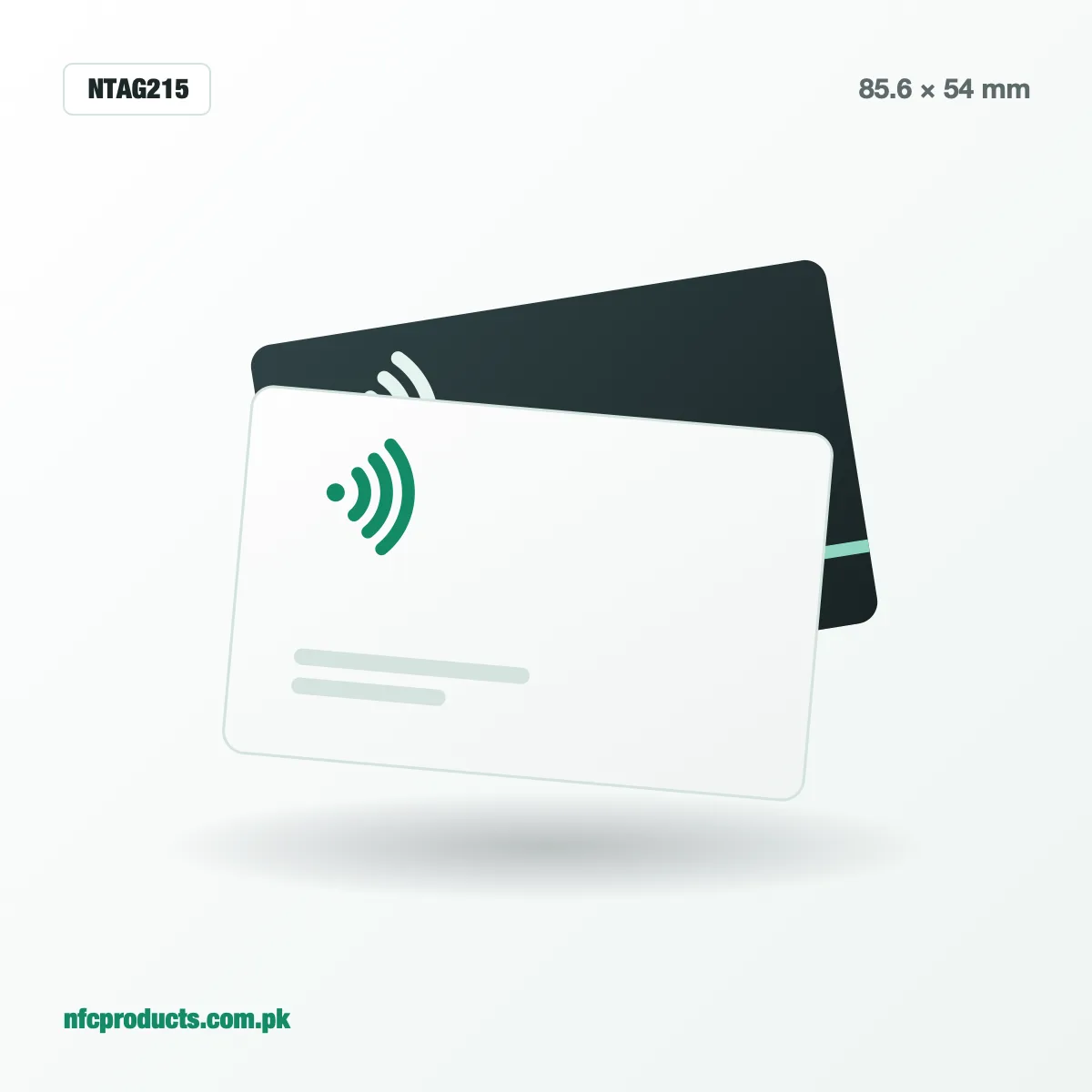 White PVC NFC card with NTAG215 chip, an everyday answer to what is NFC